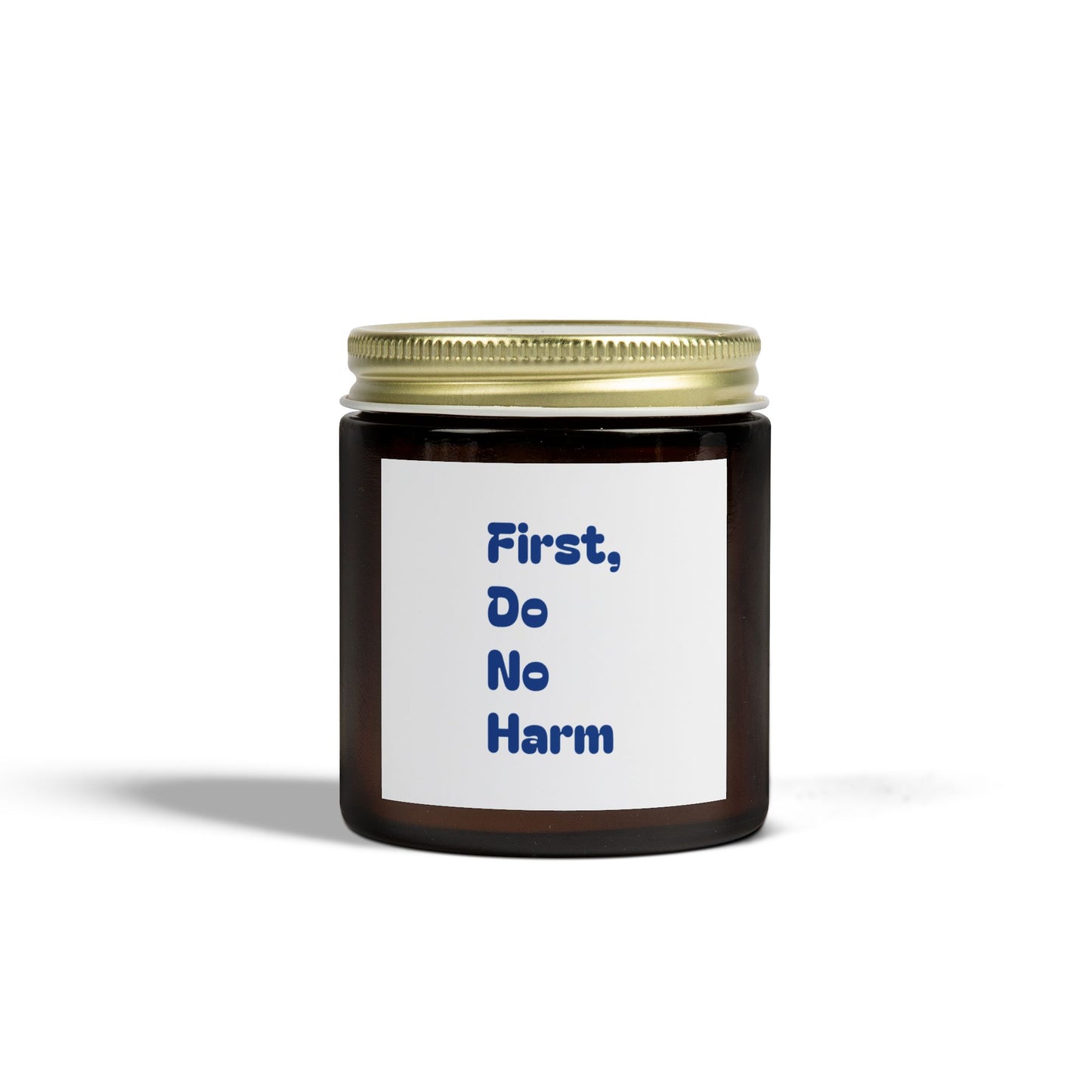 First Do No Harm Dark Blue Scented Candles, Coconut Apricot Wax (4oz, 9oz)