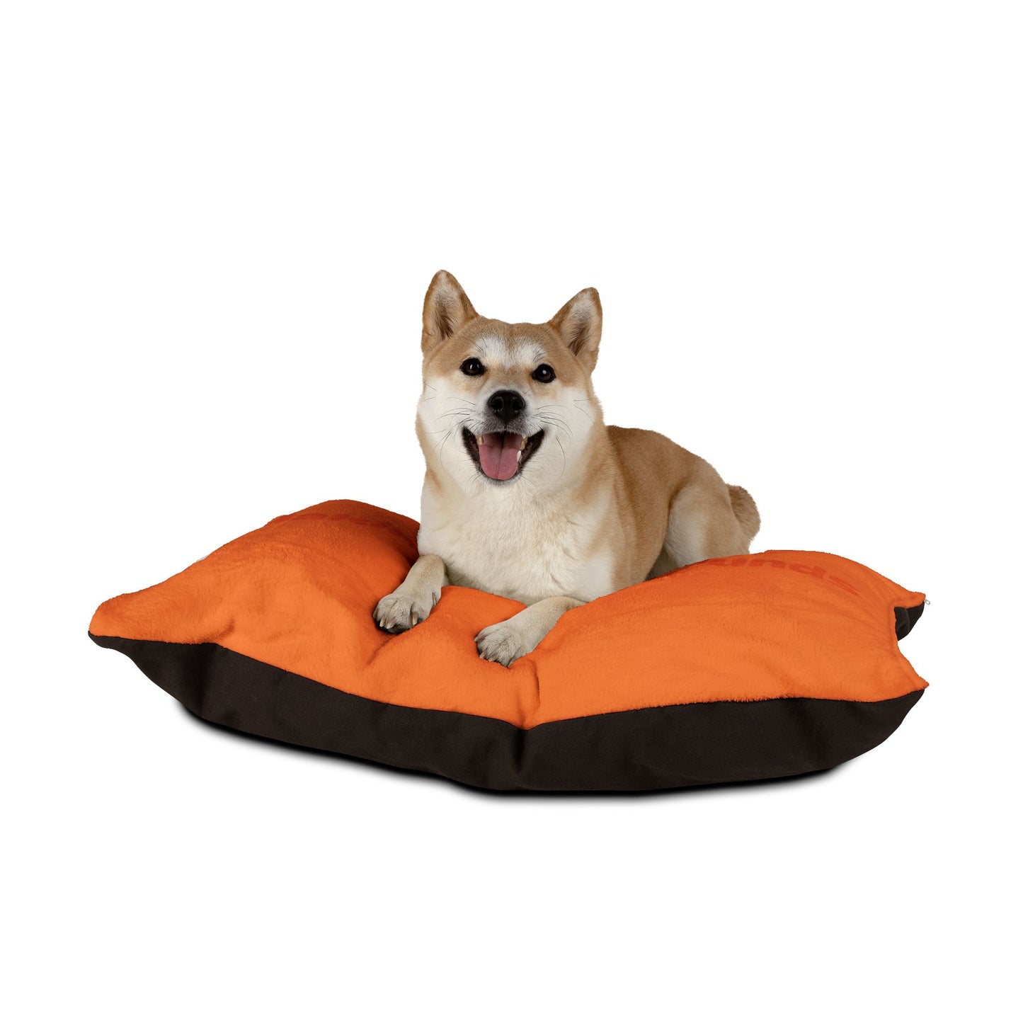 Making The Rounds Light Orange with Dark Orange Pet Bed