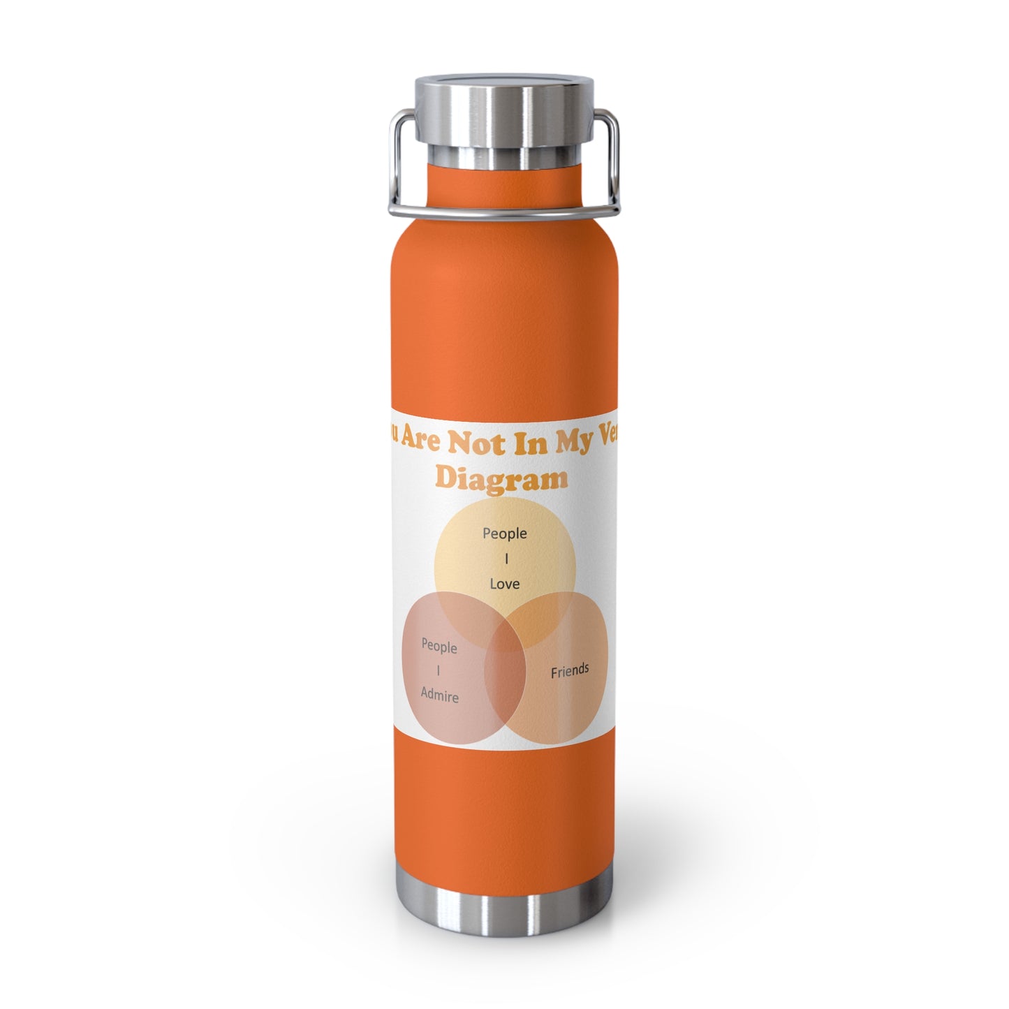 You Are Not In My Venn Diagram Orange Copper Vacuum Insulated Bottle, 22oz