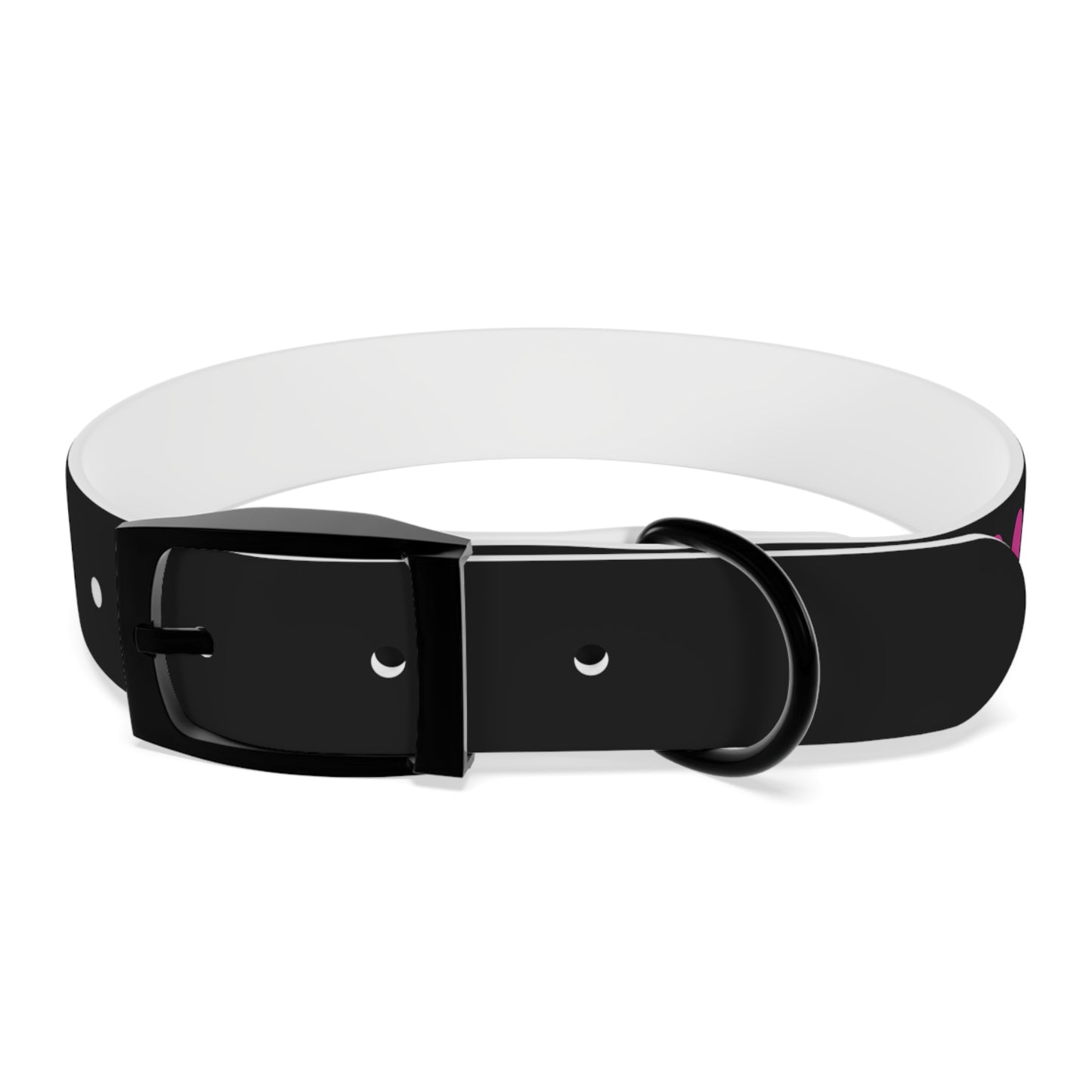 Making The Rounds Black With Pink Dog Collar