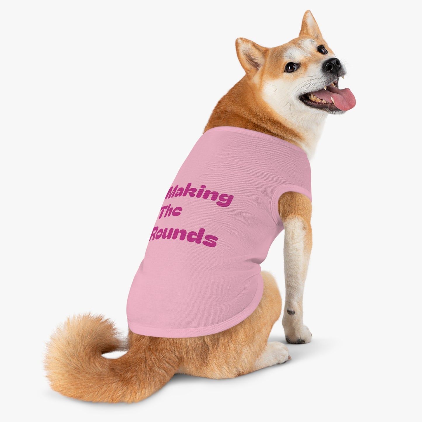 Making The Rounds Pink Pet Tank Top