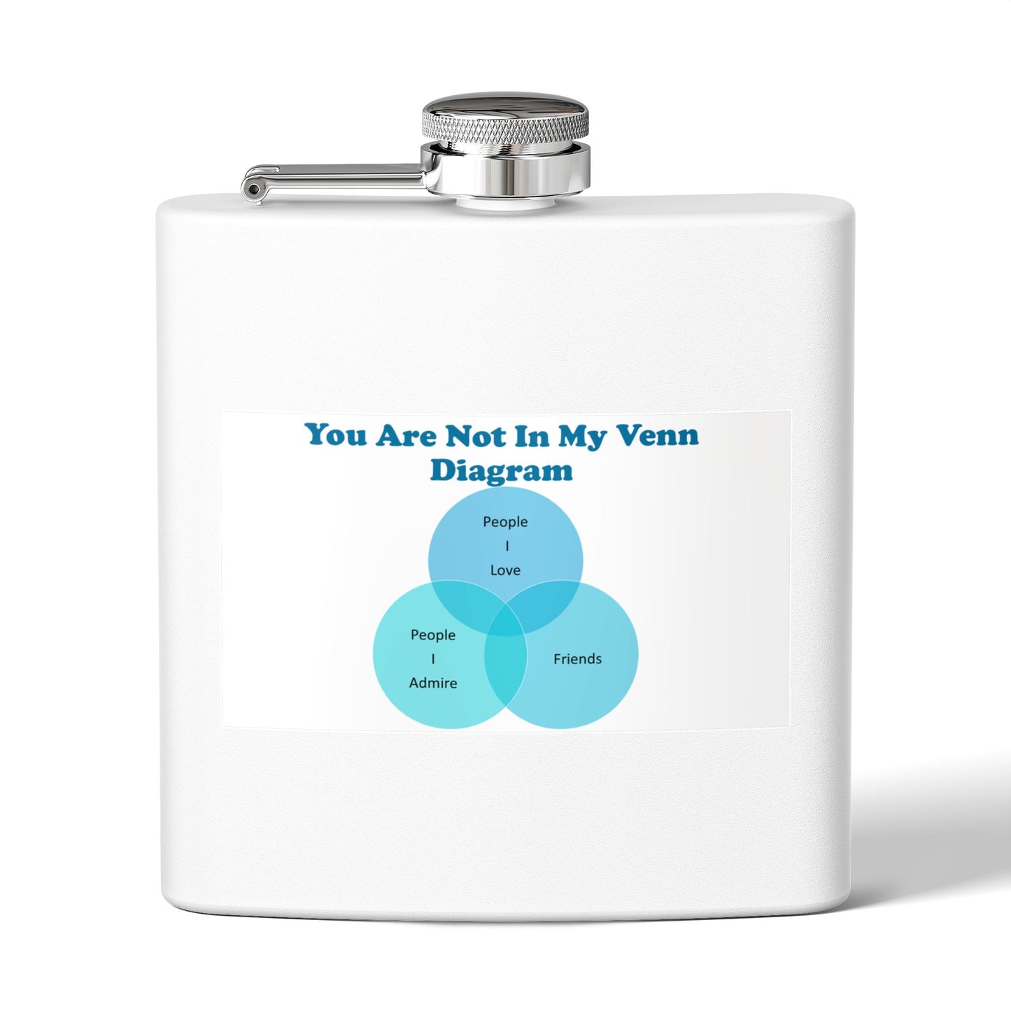Venn Diagram Flask — "You Are Not In My Venn Diagram" 6oz Stainless Steel Hip Flask
