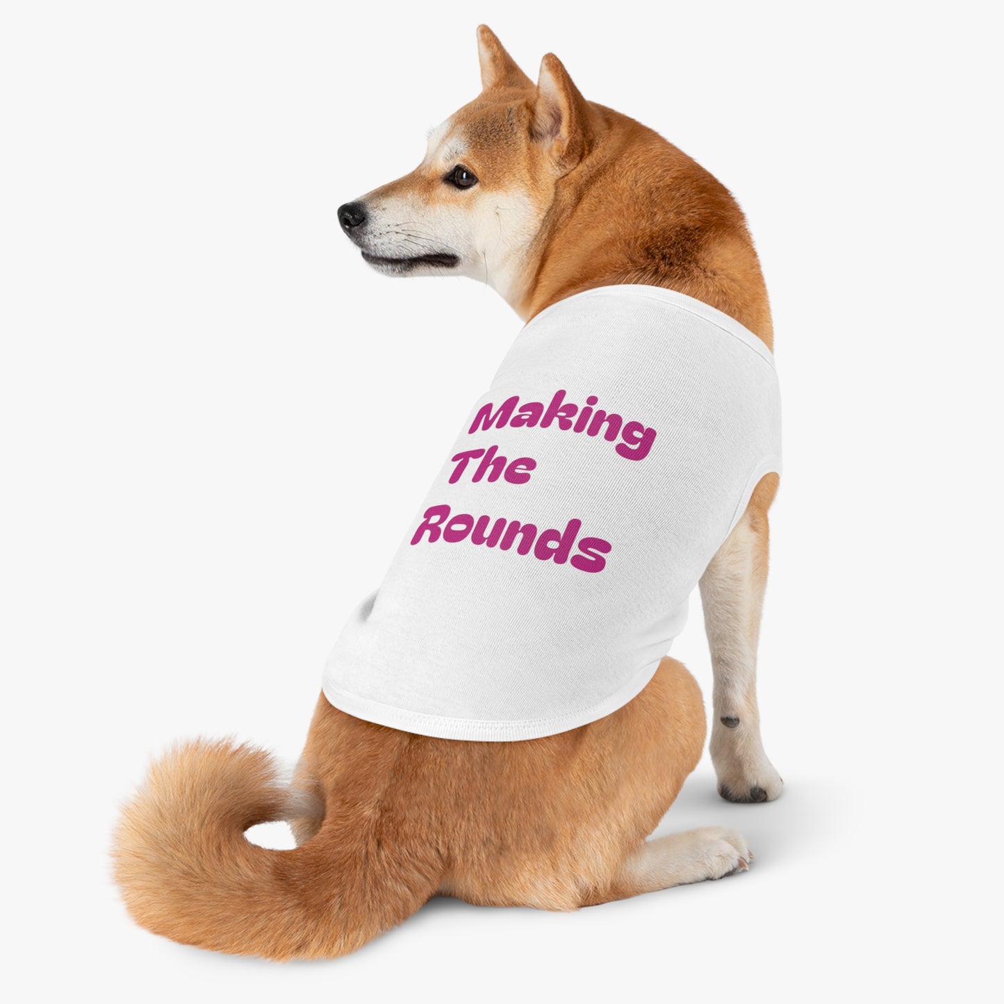 Making The Rounds Pink Pet Tank Top