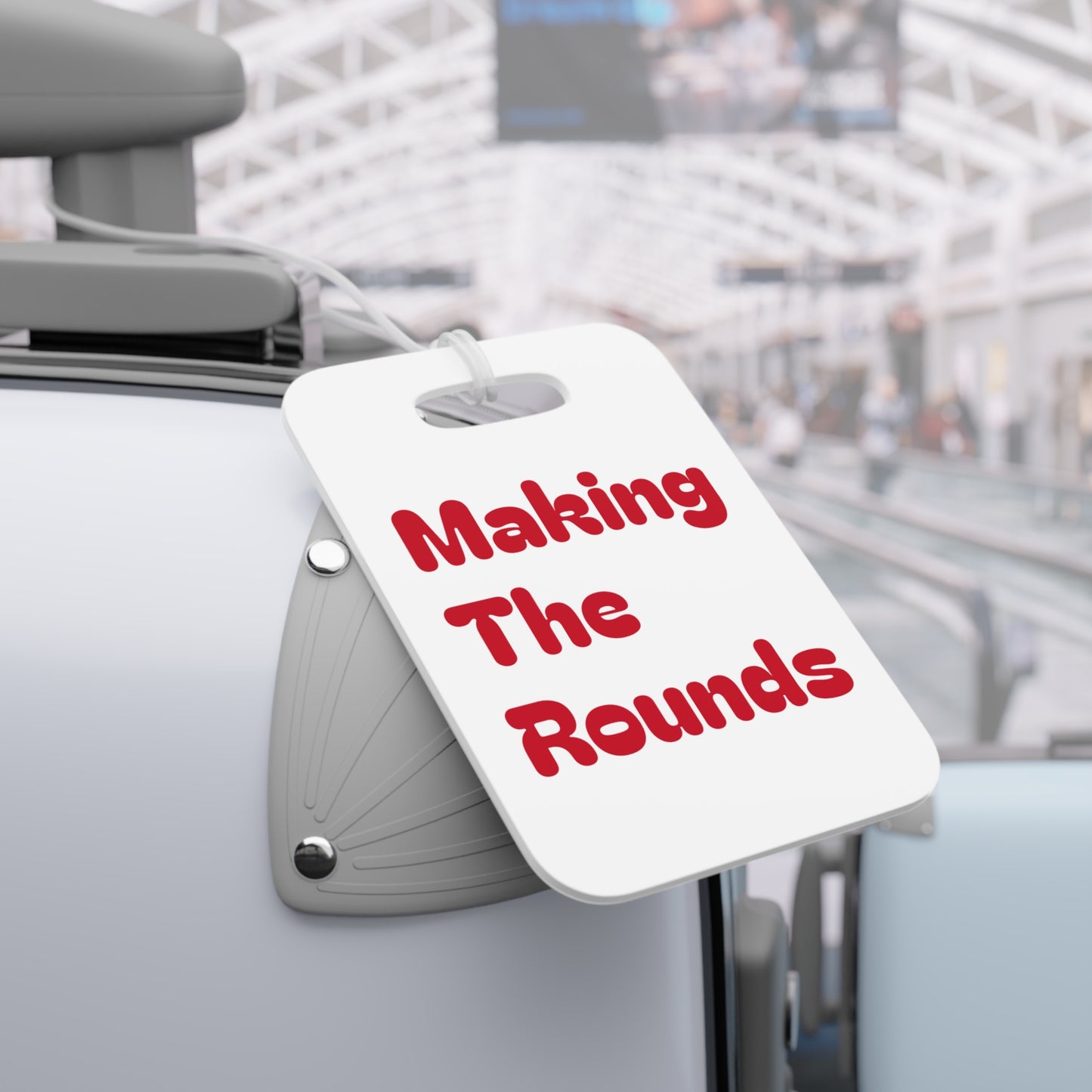 Making The Rounds Red Luggage Tags