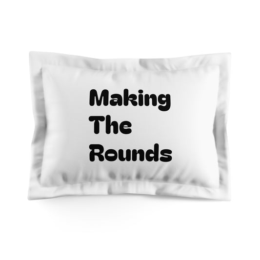 Making The Rounds Black Microfiber Pillow Sham