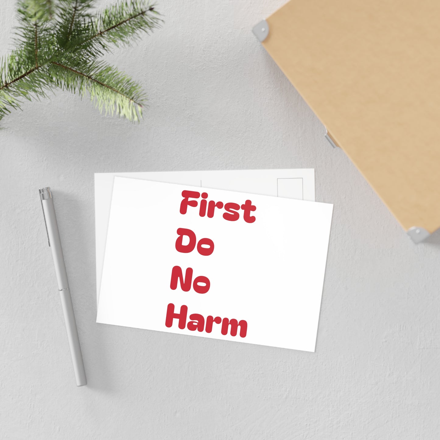 First Do No Harm Red Fine Art Postcards