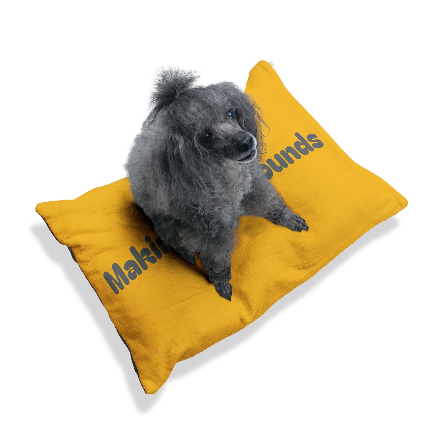 Making The Rounds Yellow with Grey Pet Bed