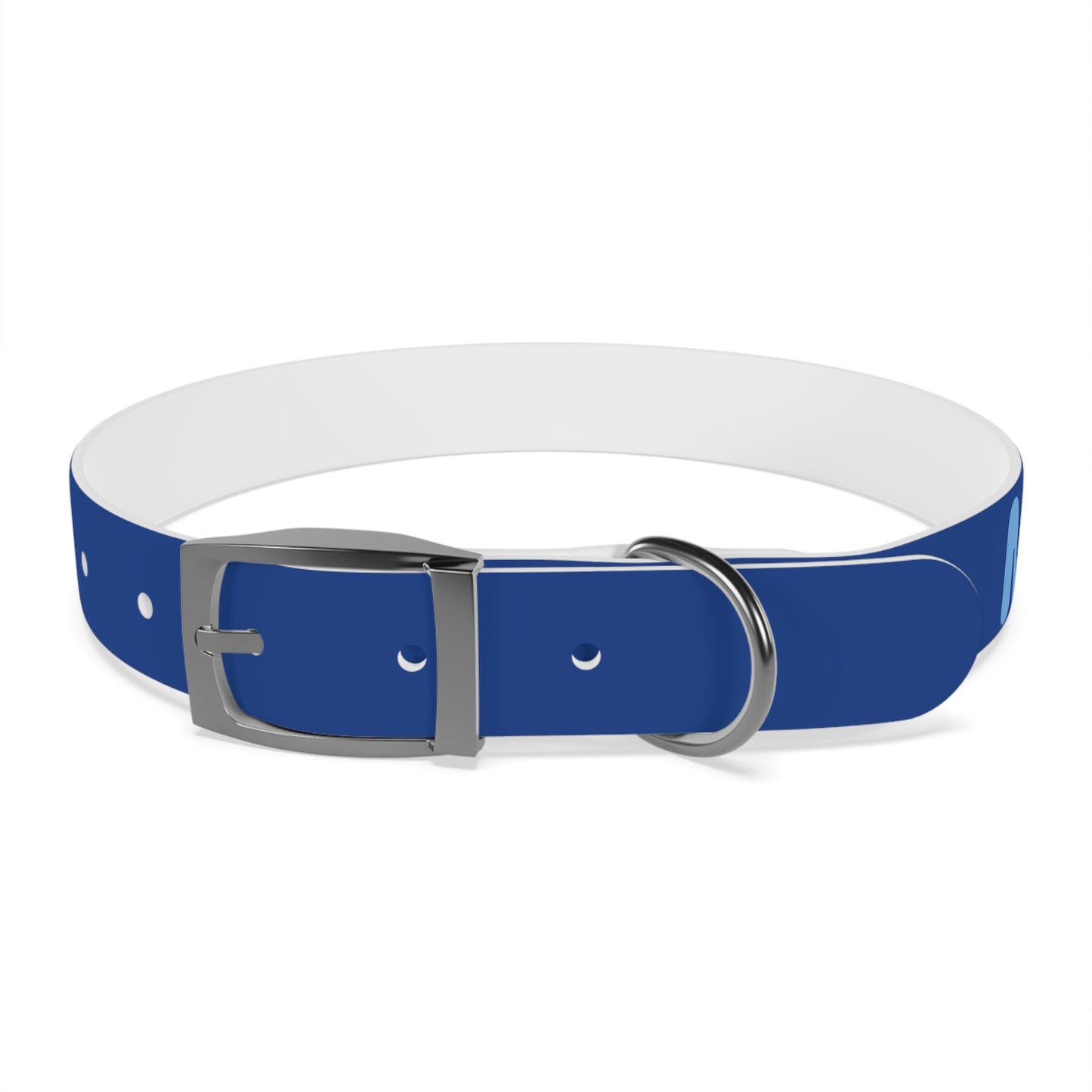 Making The Rounds Light Blue Dog Collar