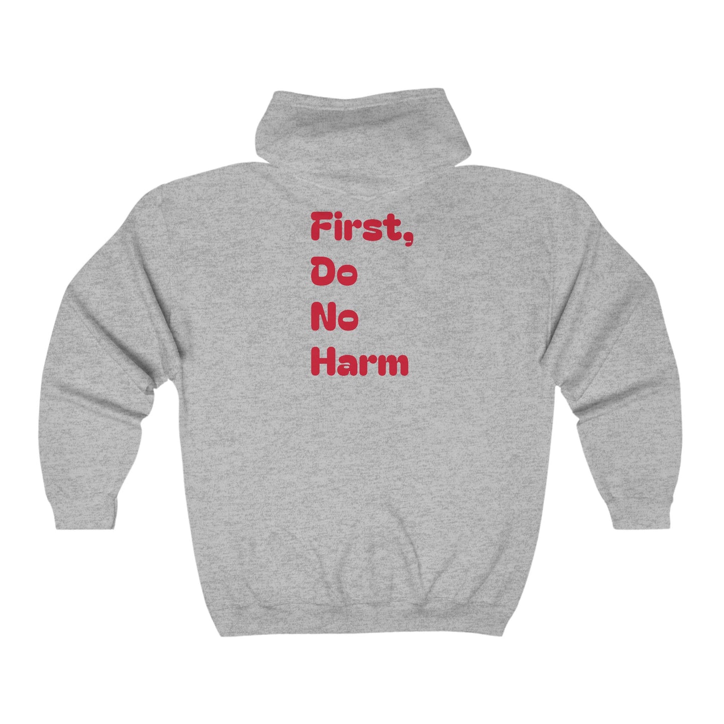 First Do No Harm Red Unisex Heavy Blend™ Full Zip Hooded Sweatshirt