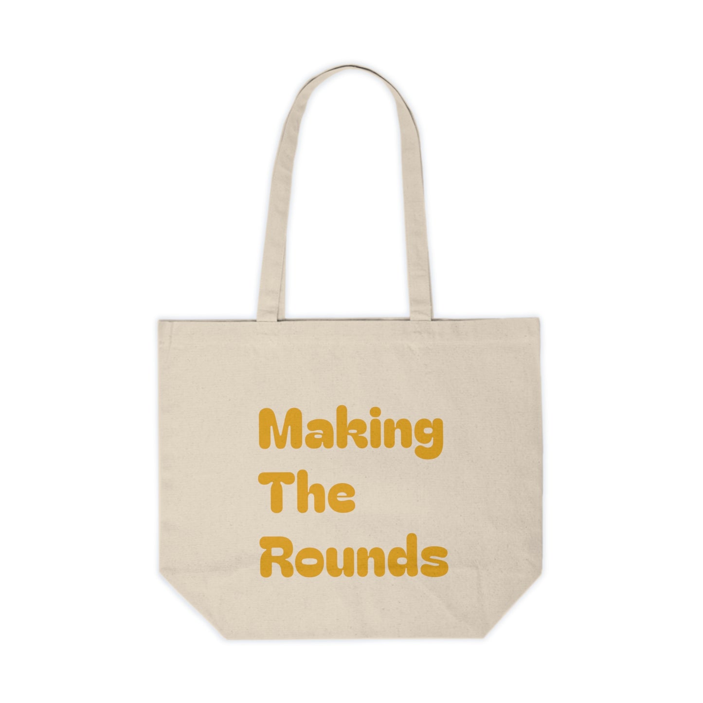 Making The Rounds [Yellow] Canvas Shopping Tote