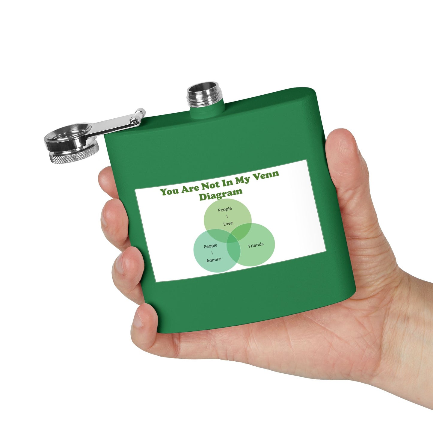 Funny Venn Diagram Stainless Steel Flask – "You Are Not In My Venn Diagram" 6oz