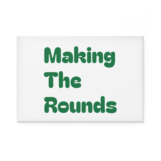 Making The Rounds Green Button Magnet, Rectangle (1 & 10 pcs)