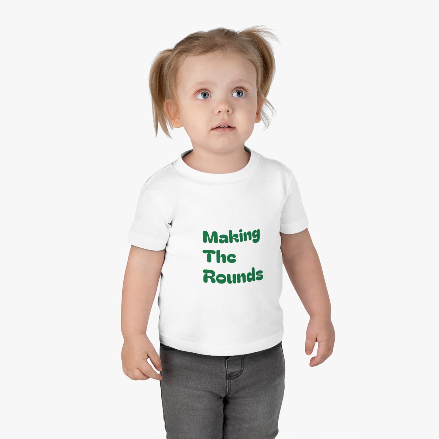 Making The Rounds Green Infant Cotton Jersey Tee