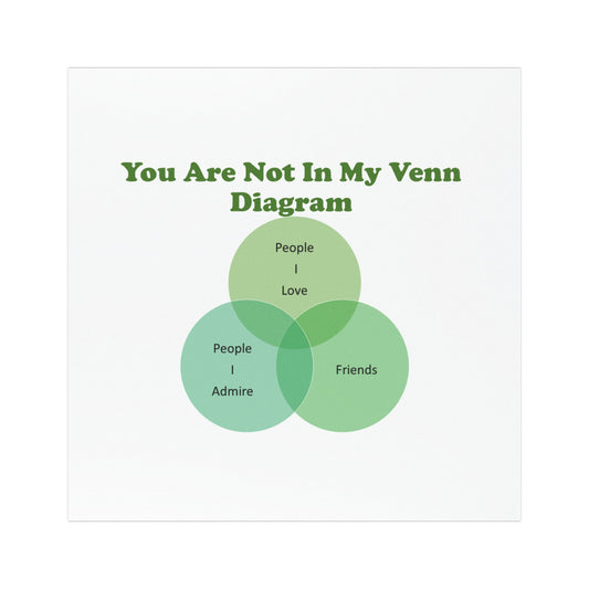 You Are Not In My Venn Diagram Green Car Magnets