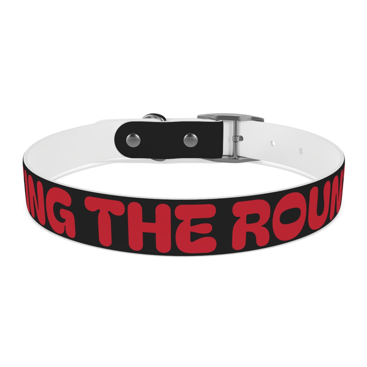 Making The Rounds Black with Red Dog Collar