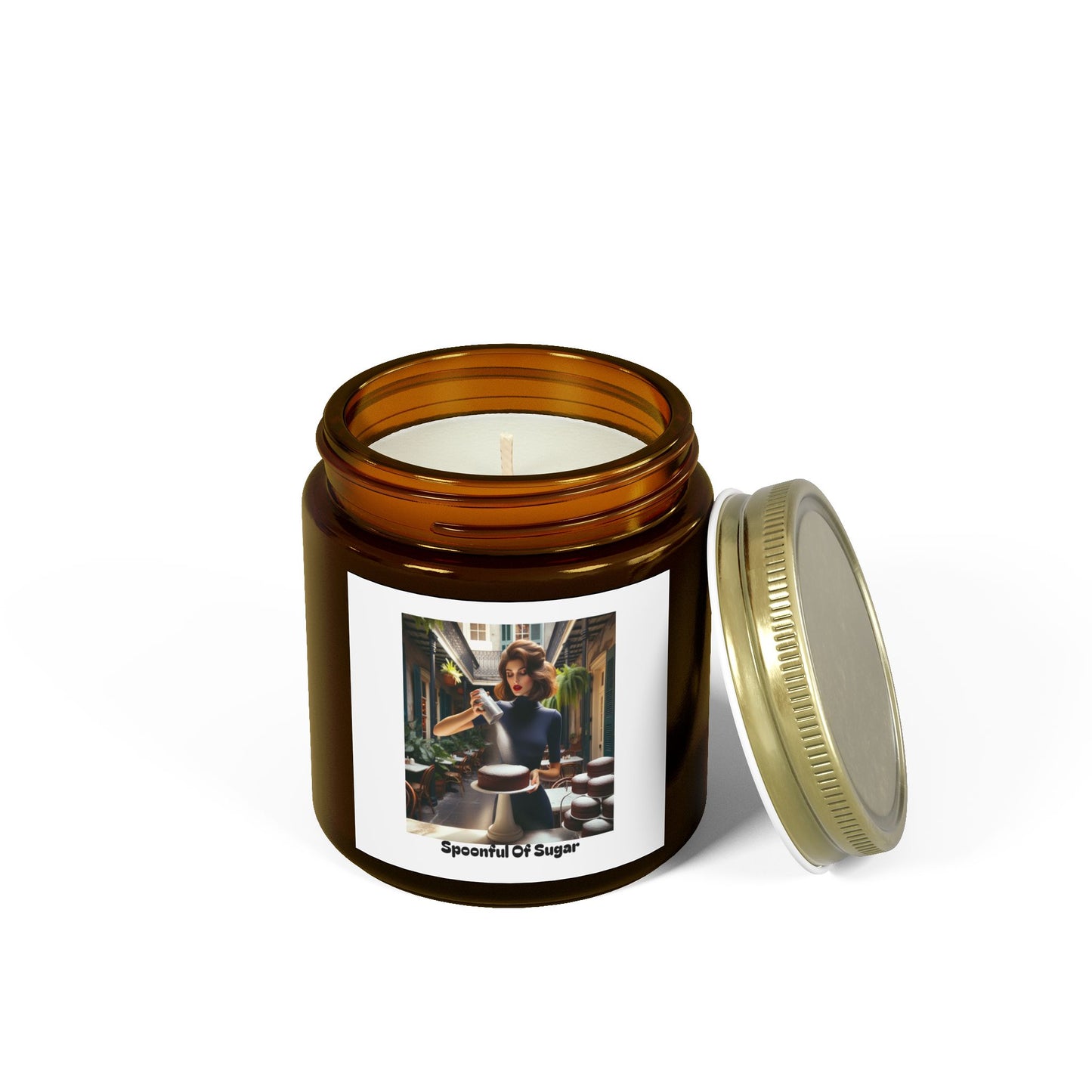 Spoonful Of Sugar Scented Candles, Coconut Apricot Wax (4oz, 9oz)