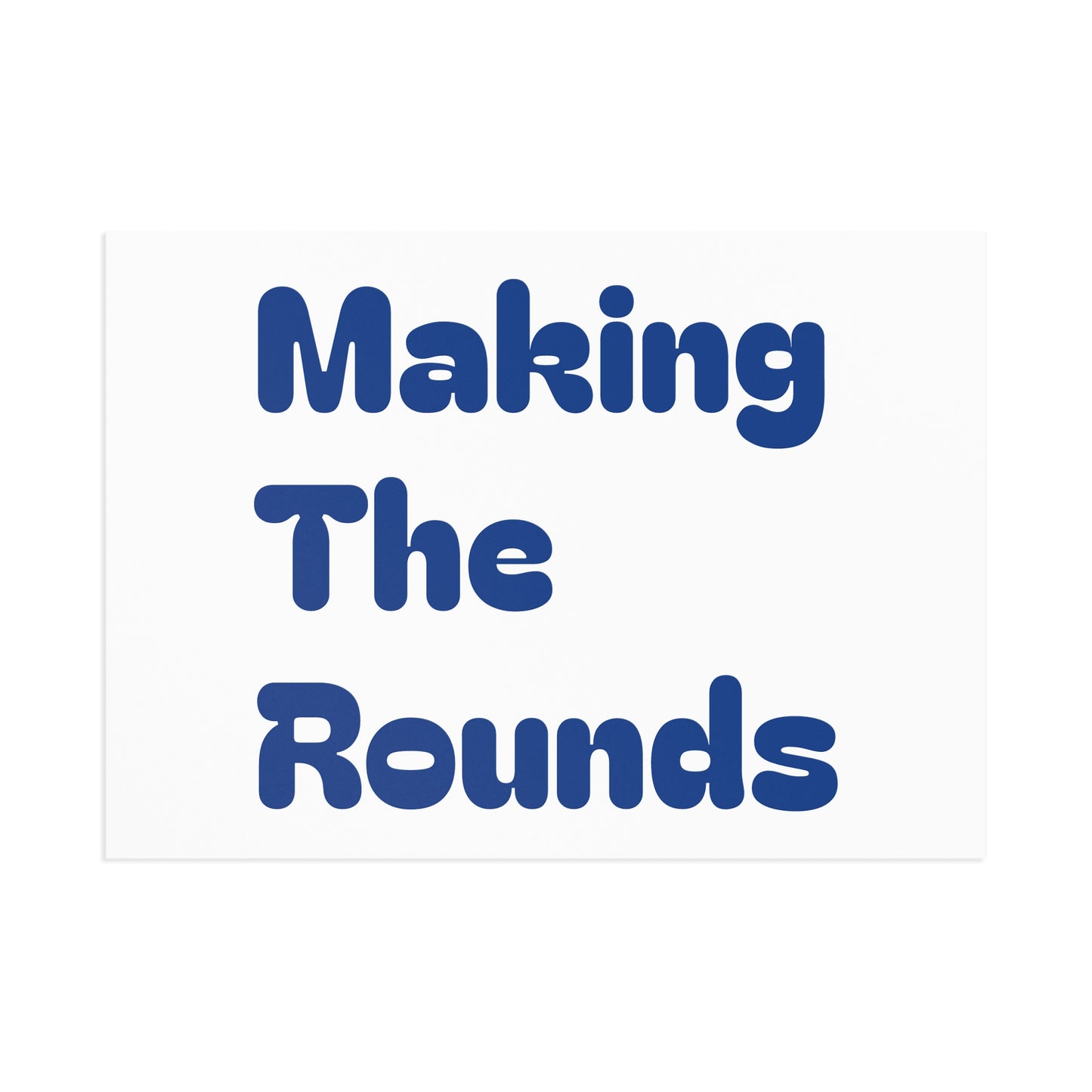 Making The Rounds Dark Blue Fine Art Postcards