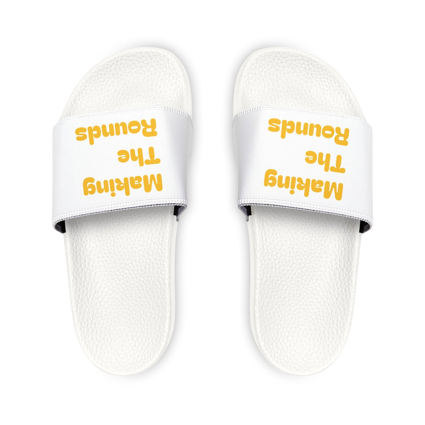 Making The Rounds Yellow Men's Removable-Strap Sandals