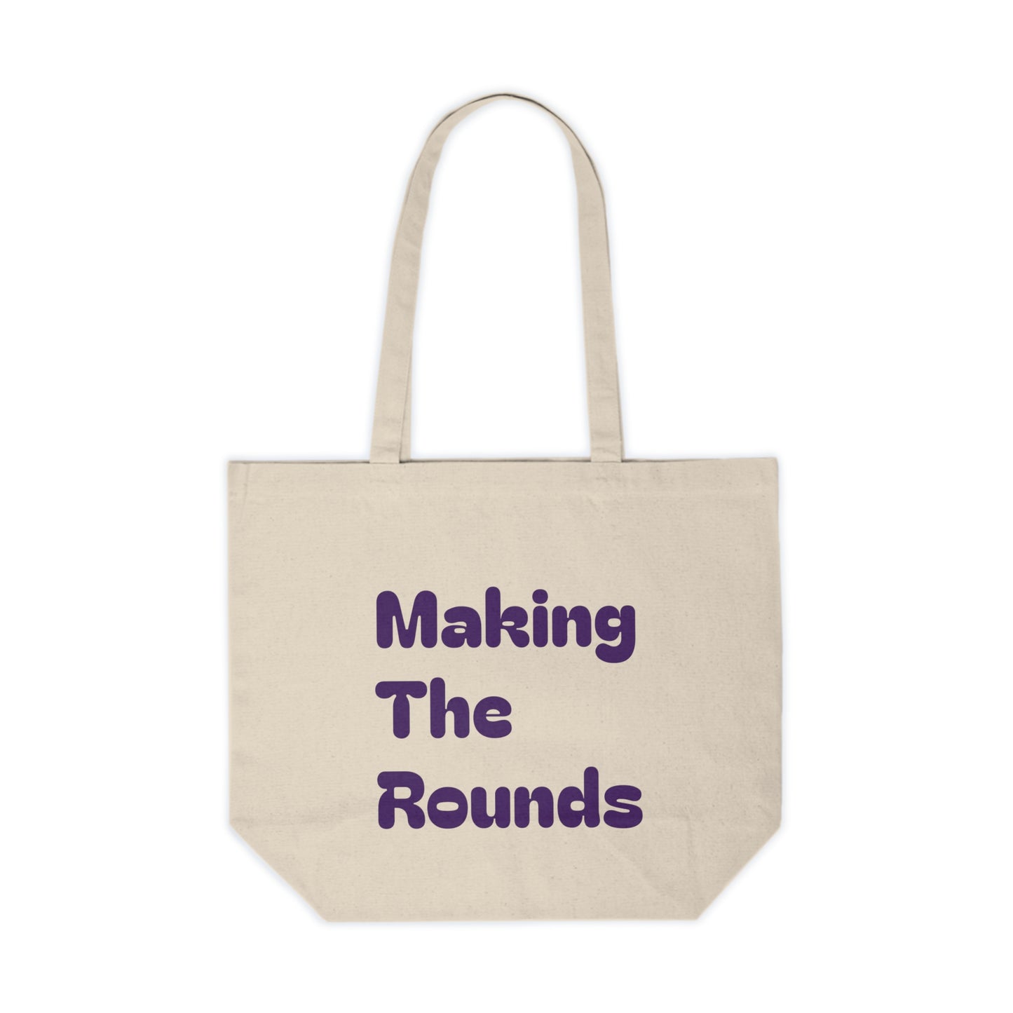 Making The Rounds [Purple] Canvas Shopping Tote