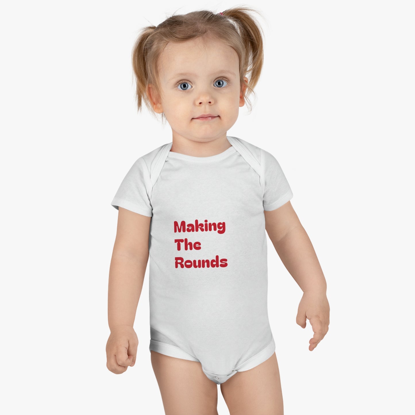 Making The Rounds Red Baby Short Sleeve Onesie®