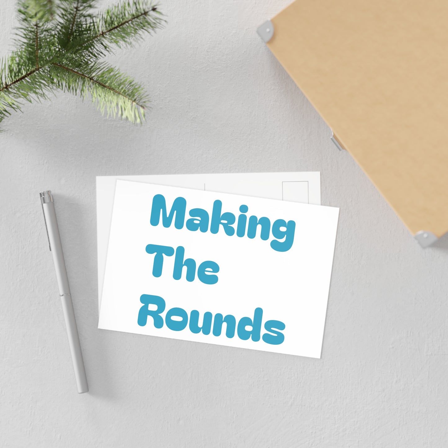 Making The Rounds Blue Fine Art Postcards