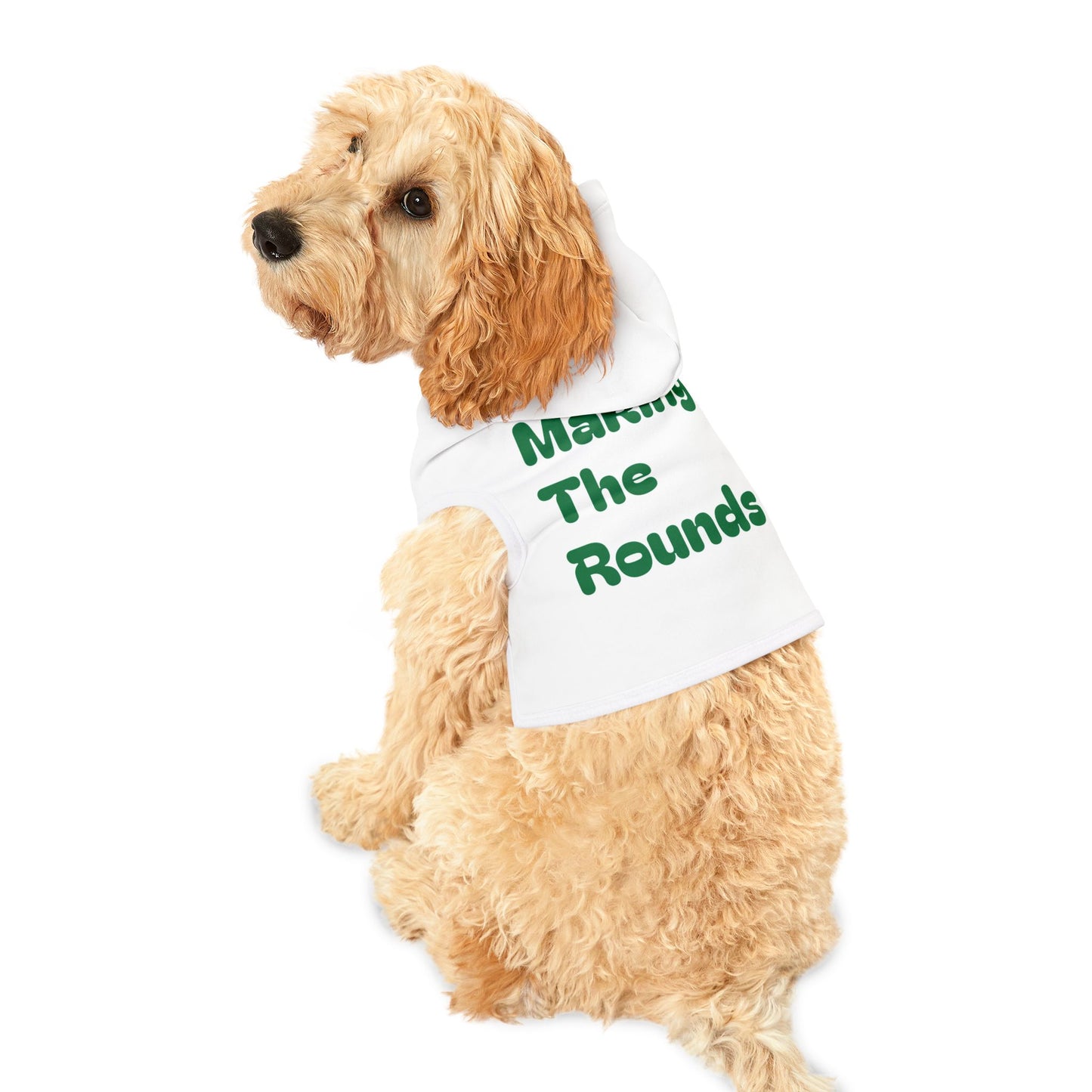 Making The Rounds Green Pet Hoodie