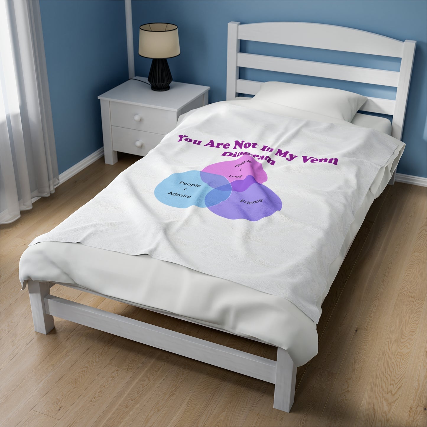 You Are Not In My Venn Diagram Blue / Purple Plush Blanket