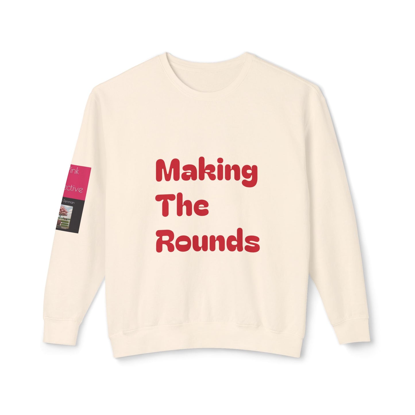 Making The Rounds Red Unisex Lightweight Crewneck Sweatshirt