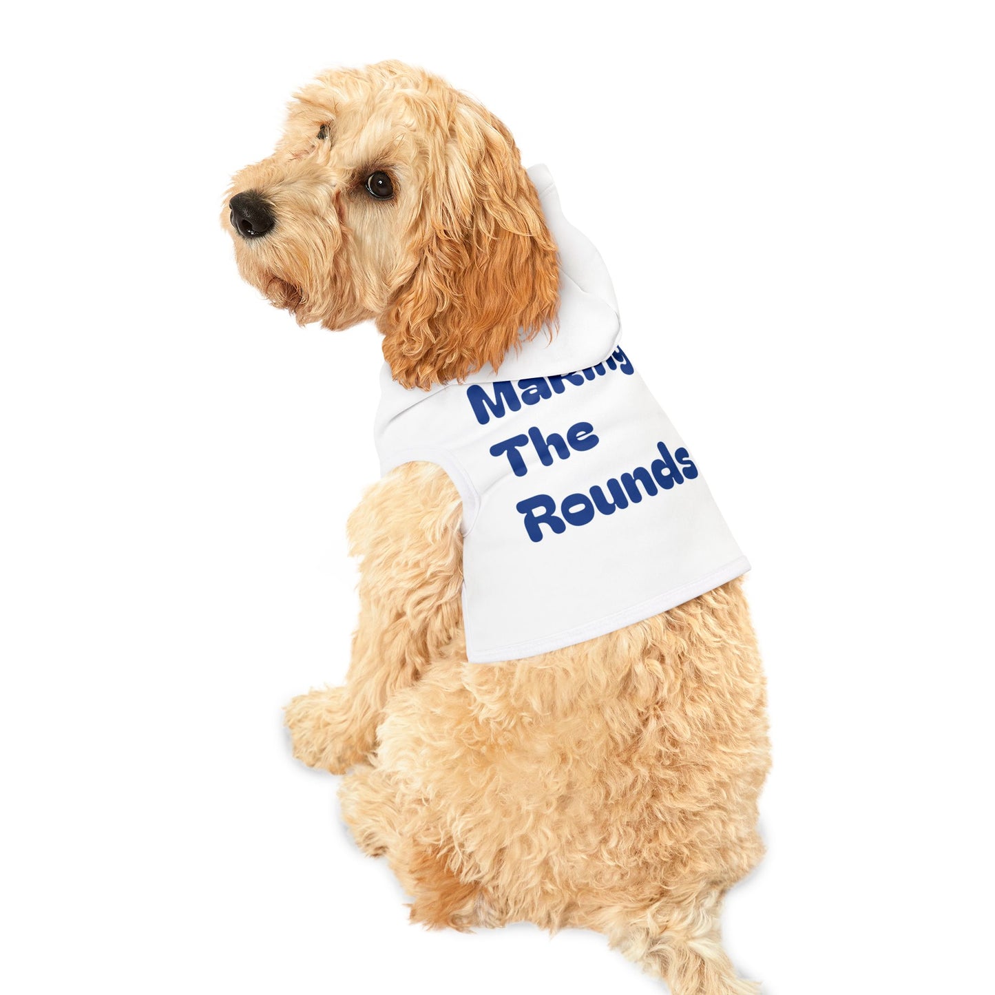 Making The Rounds Dark Blue Pet Hoodie