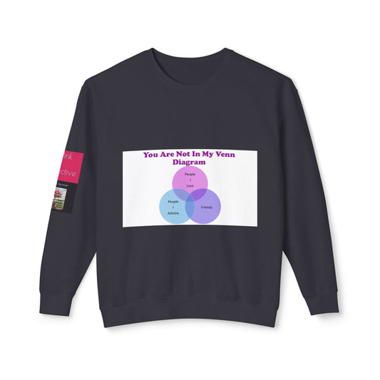 You Are Not In My Venn Diagram Unisex blue / purple Lightweight Crewneck Sweatshirt