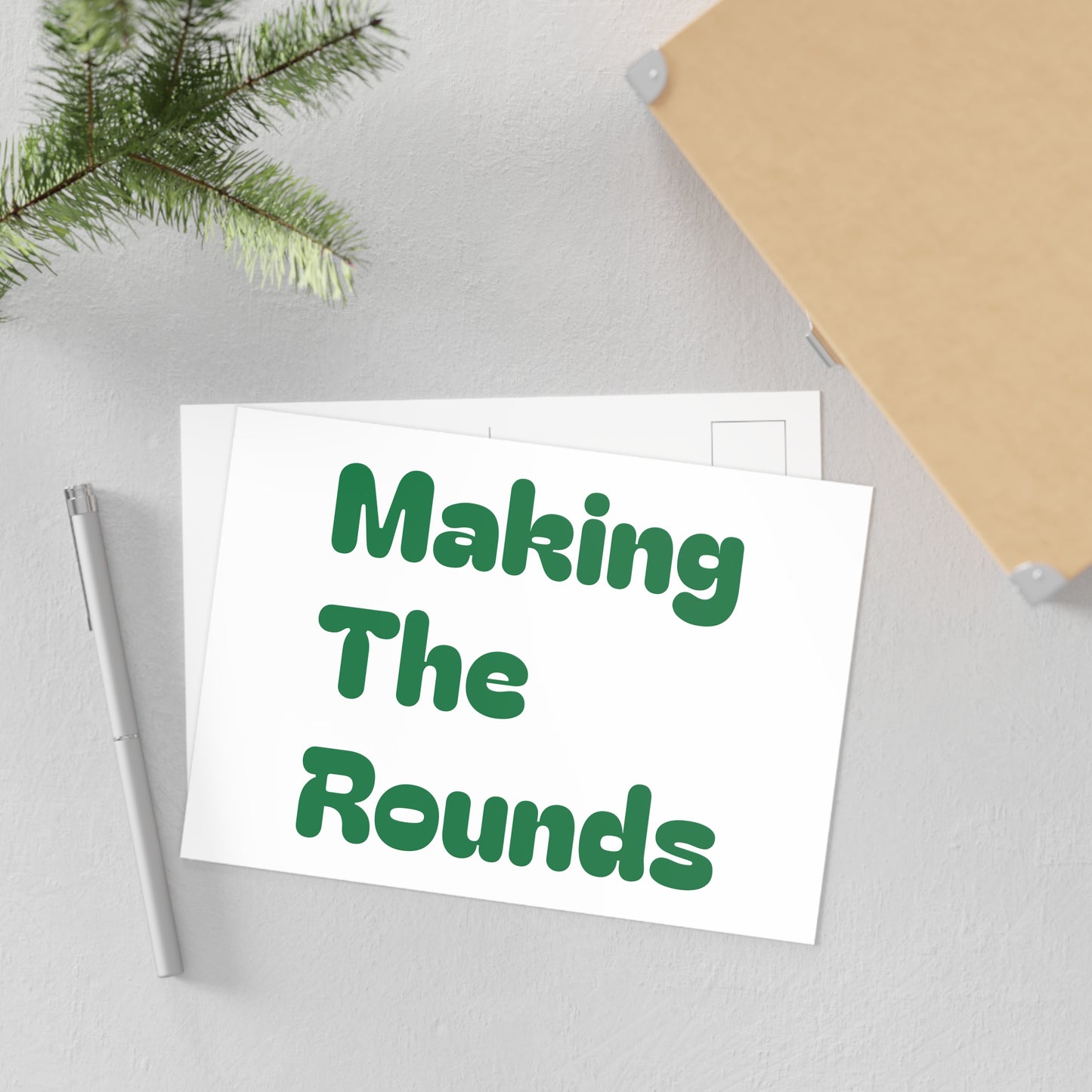 Making The Rounds Green Fine Art Postcards