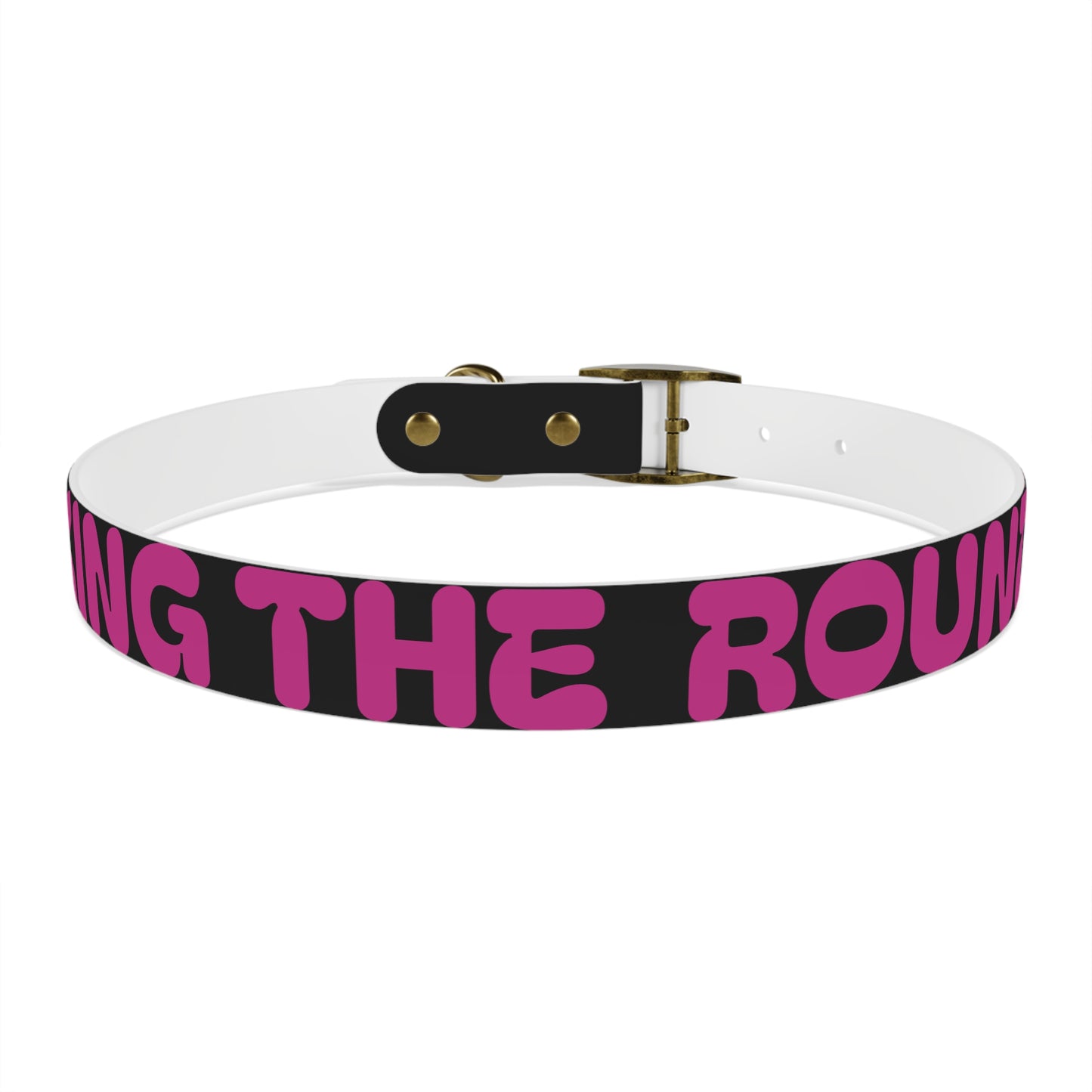 Making The Rounds Black With Pink Dog Collar