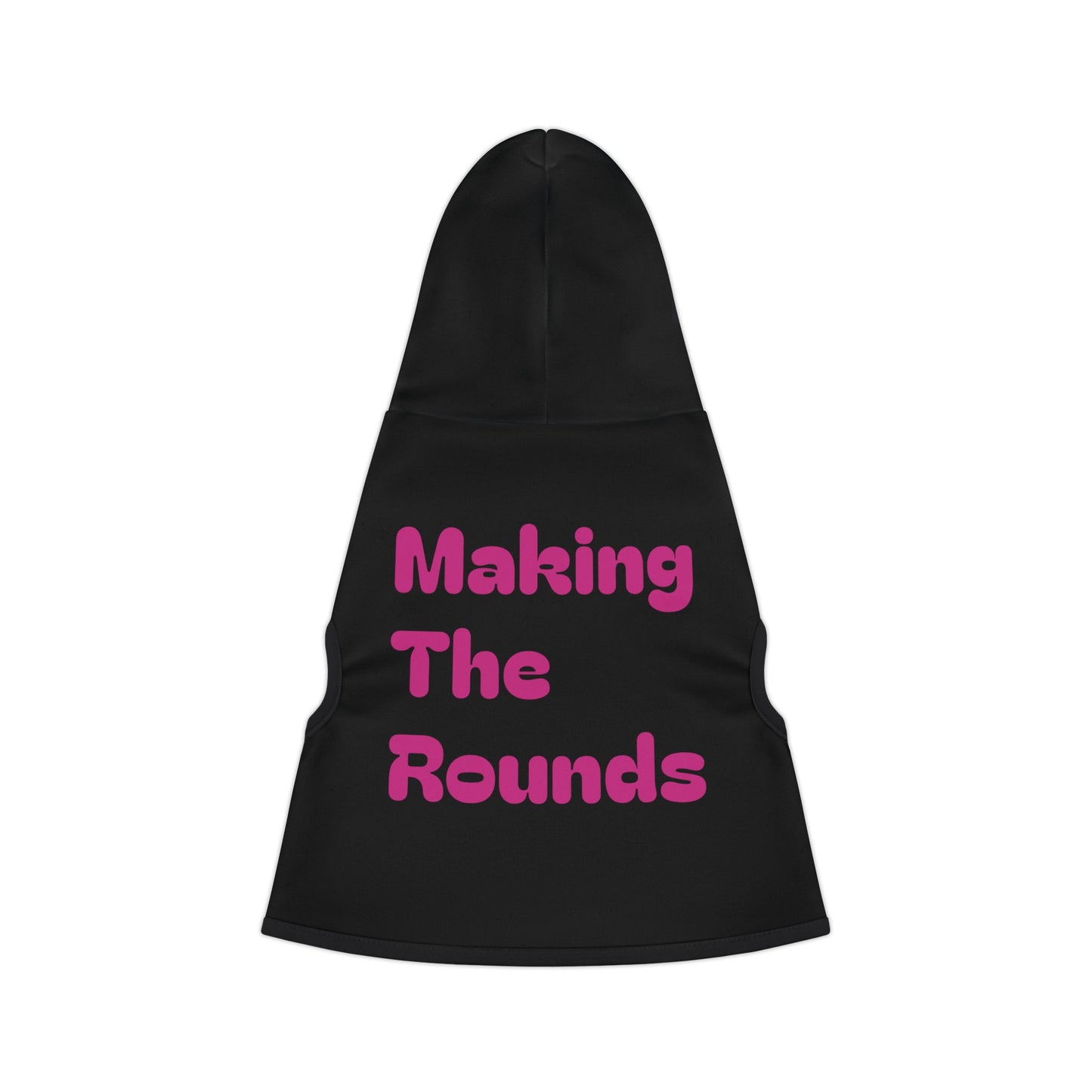 Making The Rounds Black With Pink Pet Hoodie