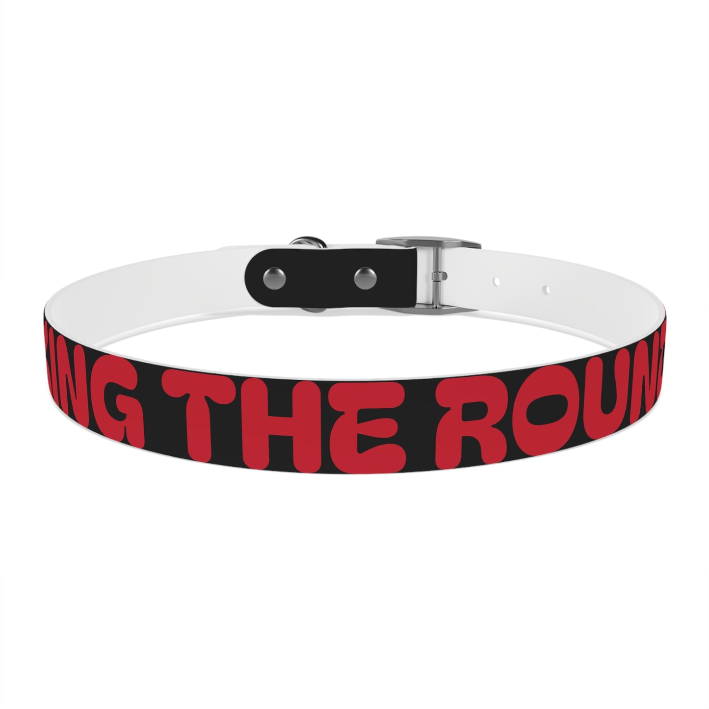 Making The Rounds Black with Red Dog Collar