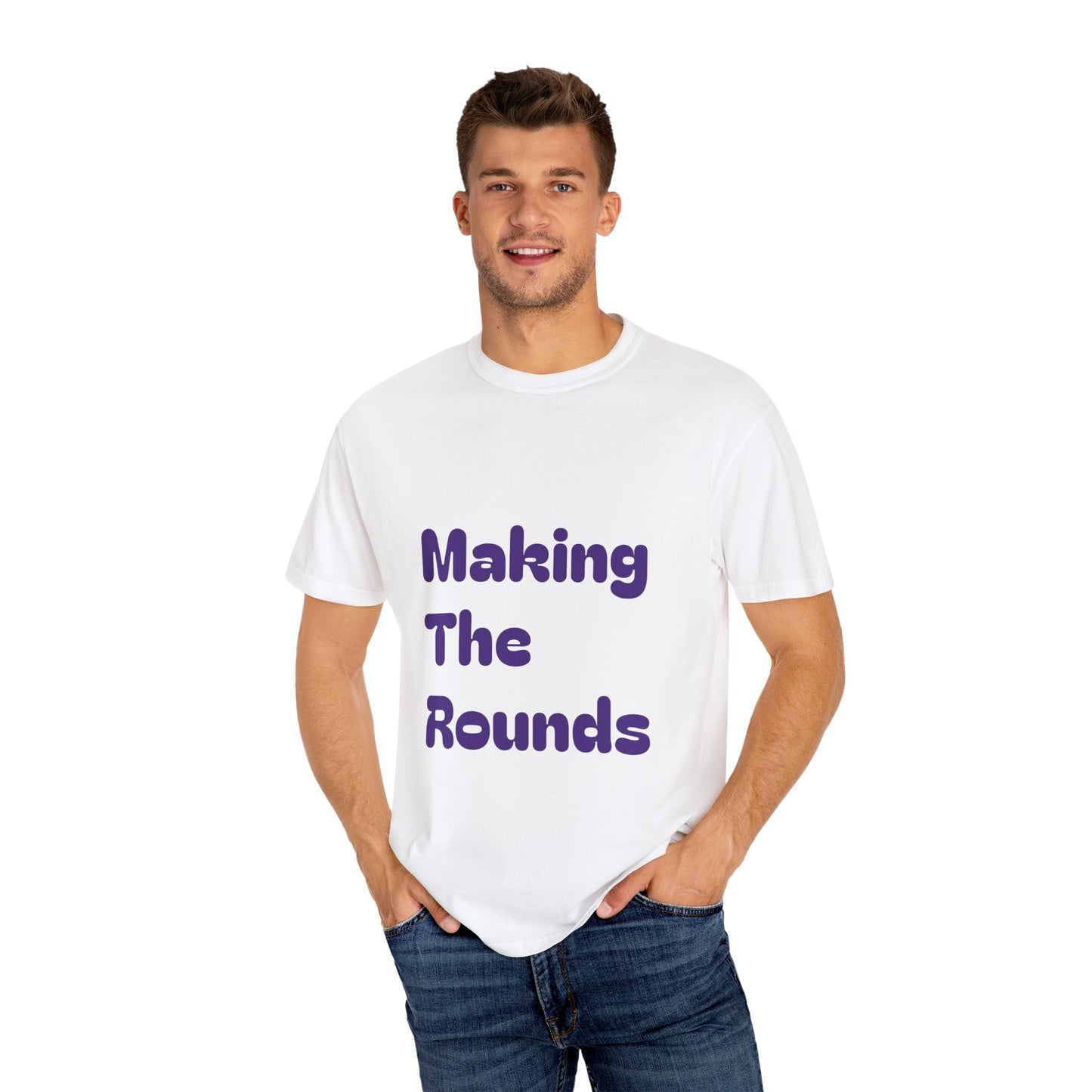 Making The Rounds [Purple] Unisex Garment-Dyed T-shirt