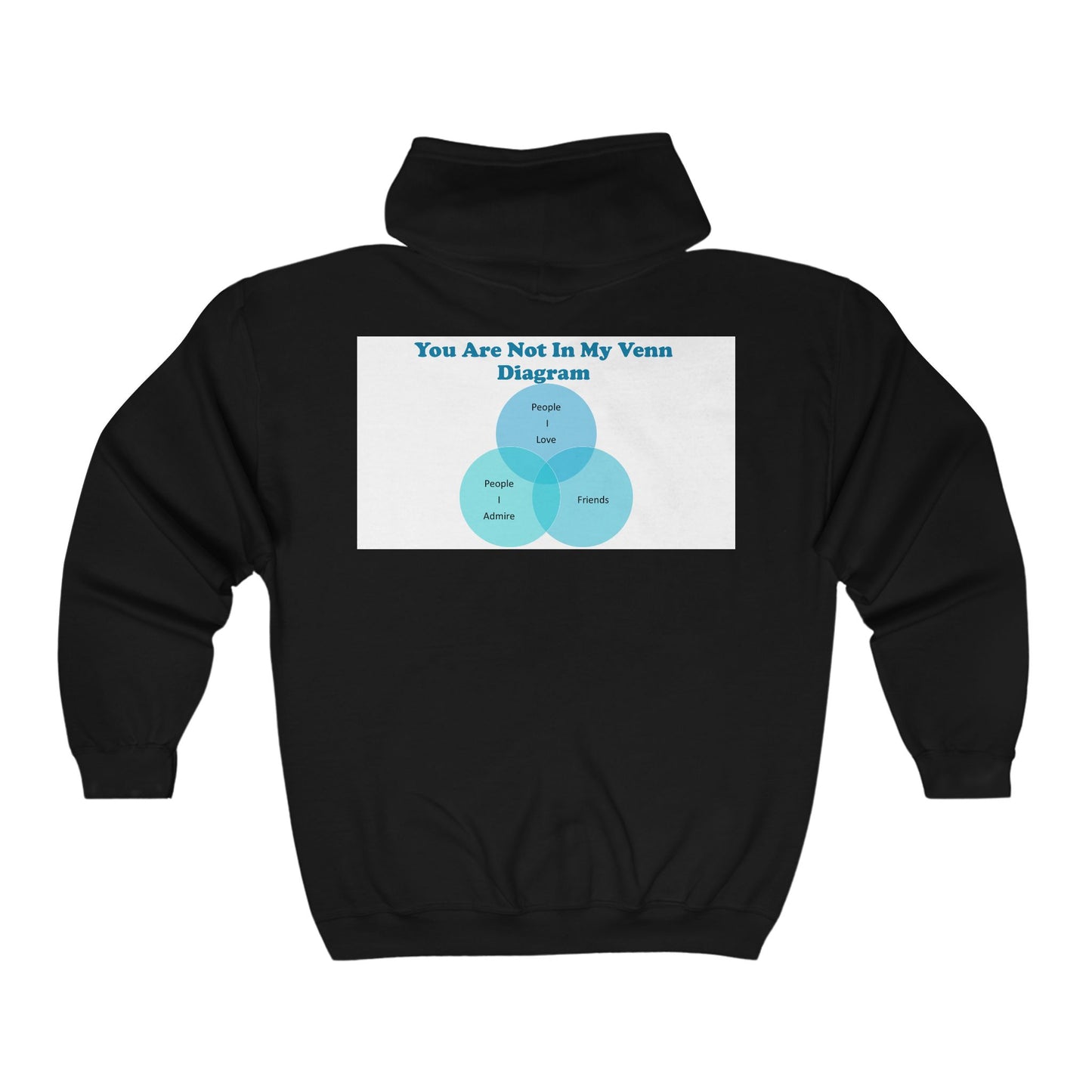 You Are Not In My Venn Diagram Blue Unisex Heavy Blend™ Full Zip Hooded Sweatshirt