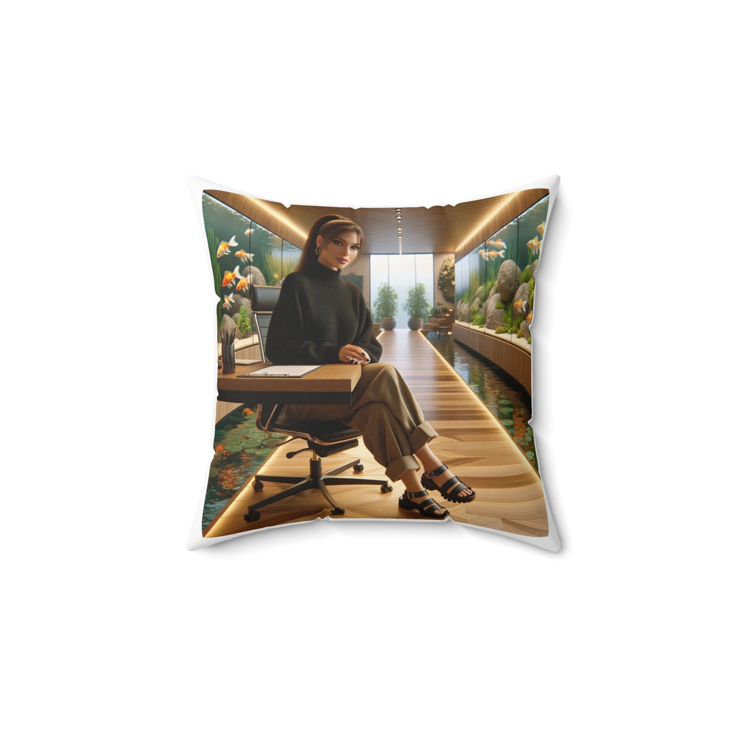 Exit Strategy Spun Polyester Square Pillow