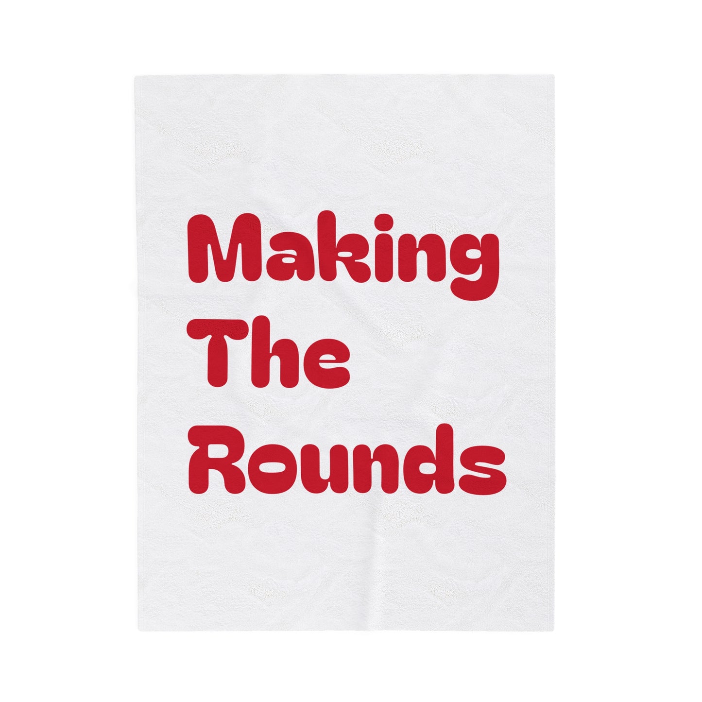 Making The Rounds Red Velveteen Plush Blanket