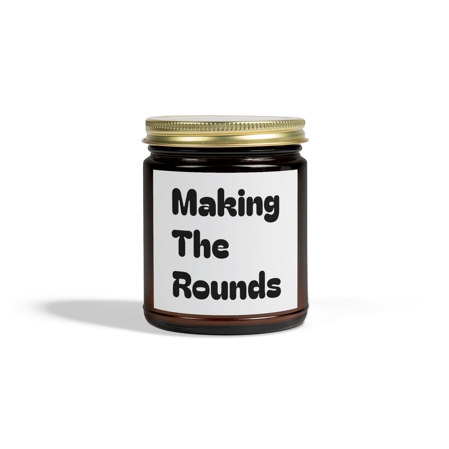 Making The Rounds Black Scented Candles, Coconut Apricot Wax (4oz, 9oz)