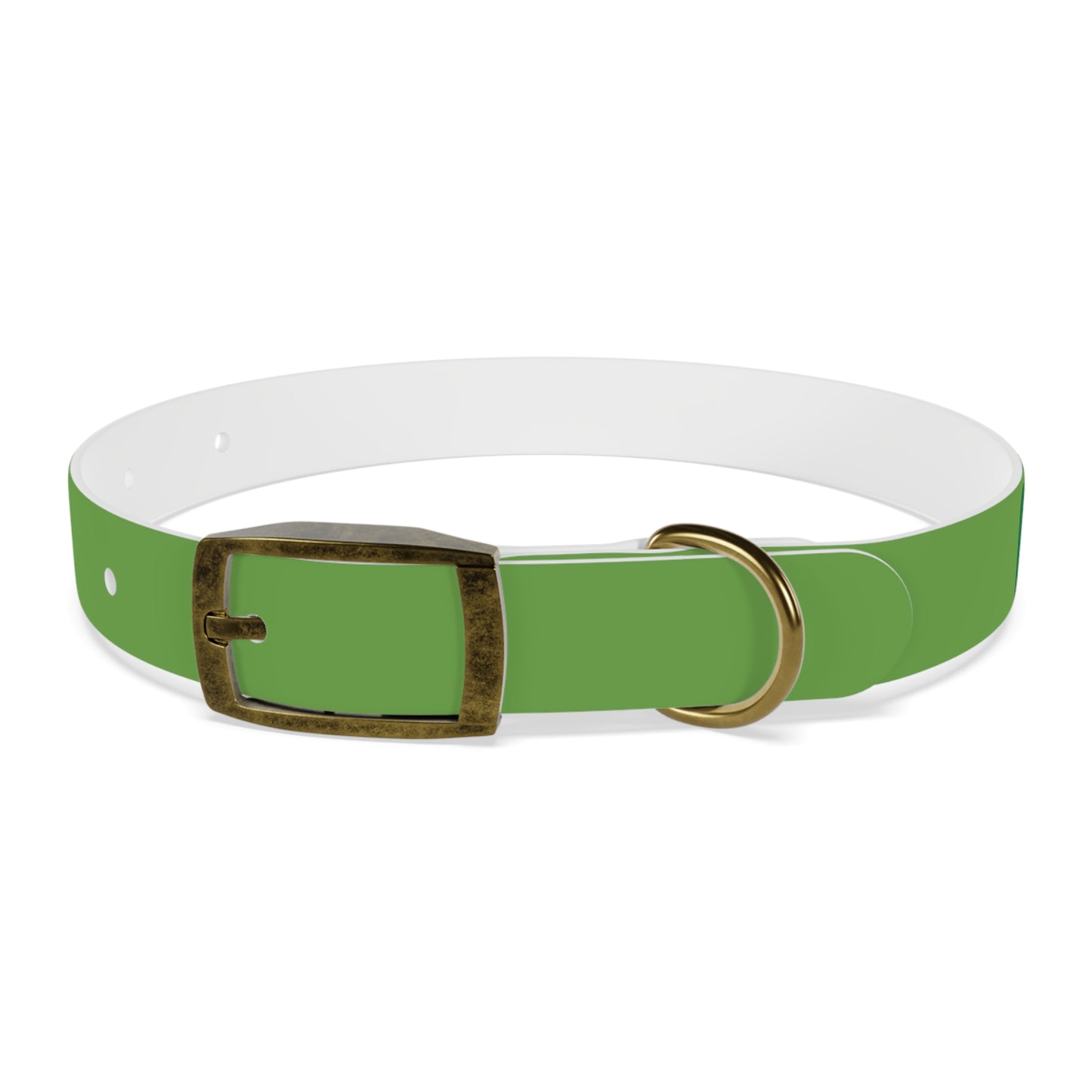 Making The Rounds Green Dog Collar