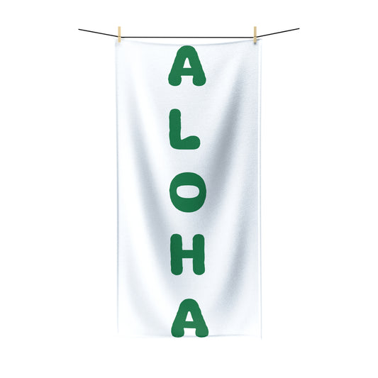 Aloha Green Polycotton Towel