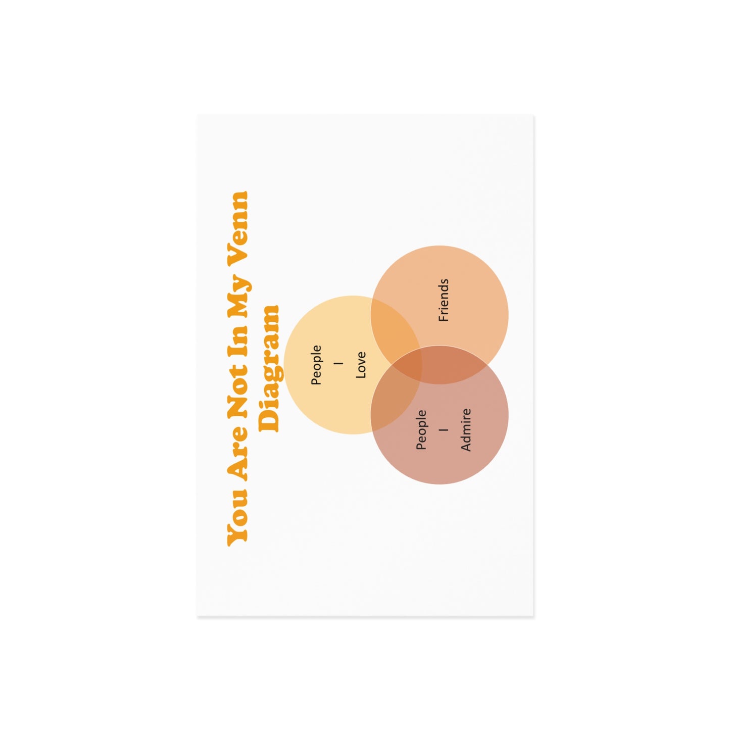 You Are Not In My Venn Diagram Orange Fine Art Postcards