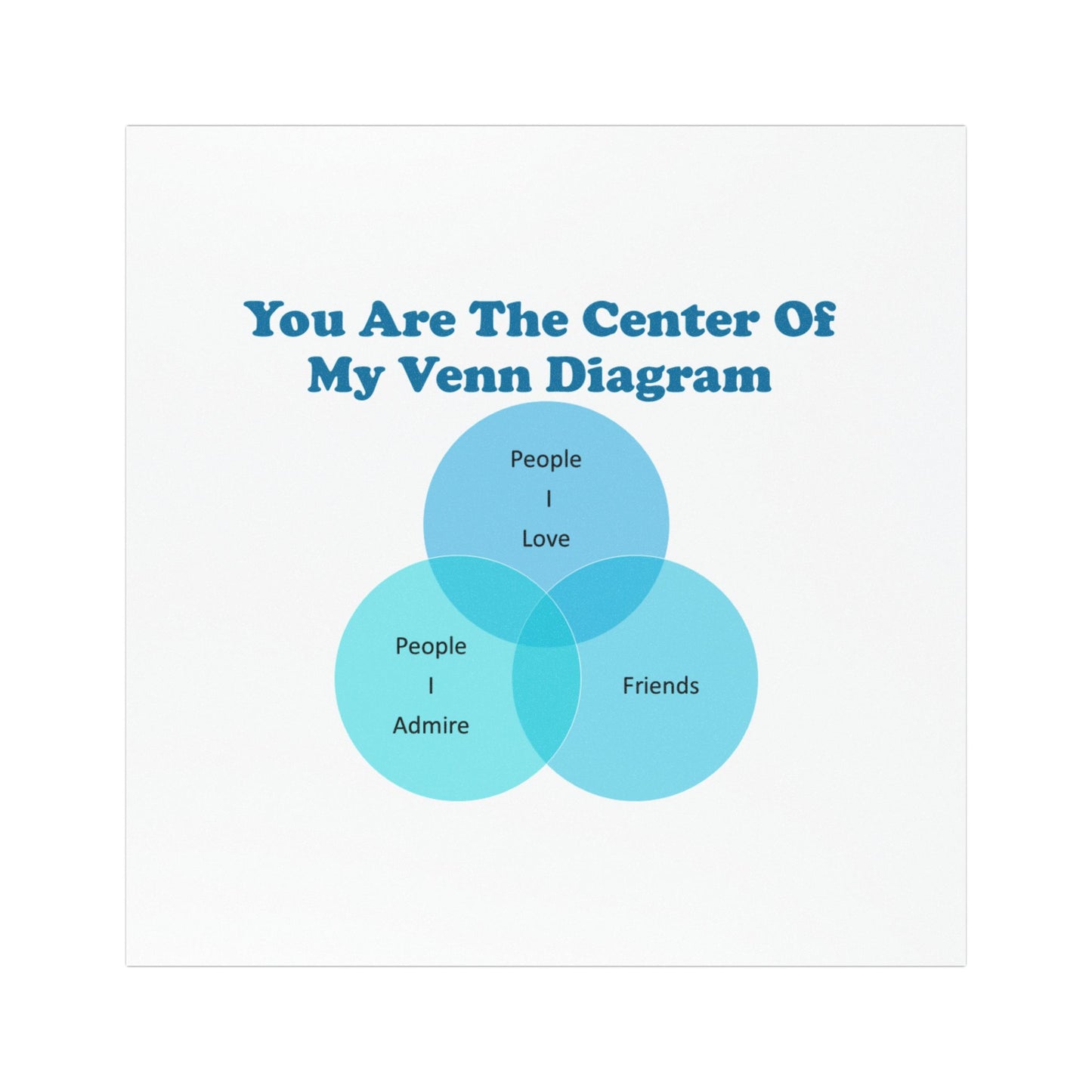 You Are The Center Of My Venn Diagram Blue Car Magnets