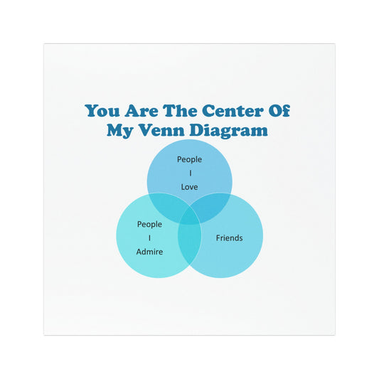 You Are The Center Of My Venn Diagram Blue Car Magnets