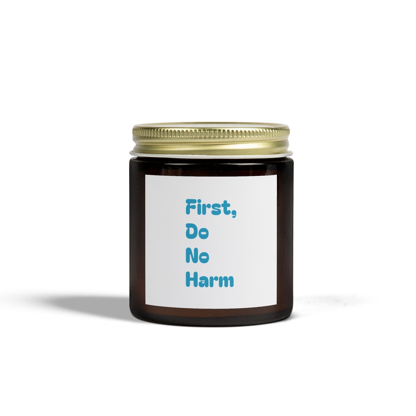 First Do No Harm Blue Scented Candles, Coconut Apricot Wax (4oz, 9oz)