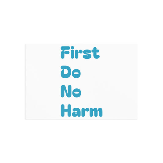 First Do No Harm Blue Fine Art Postcards