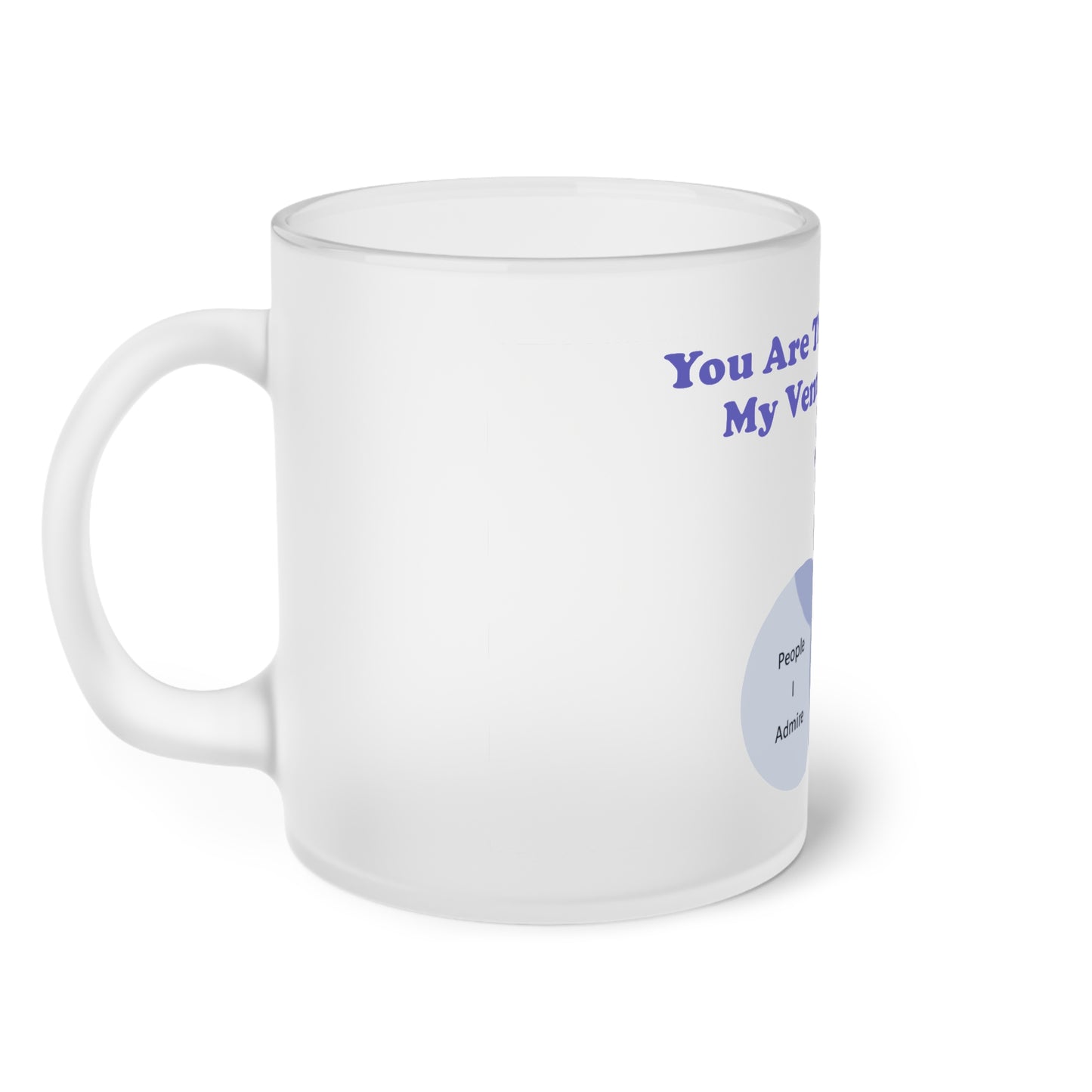 You Are The Center Of My Venn Diagram [Purple] Frosted Glass Mug