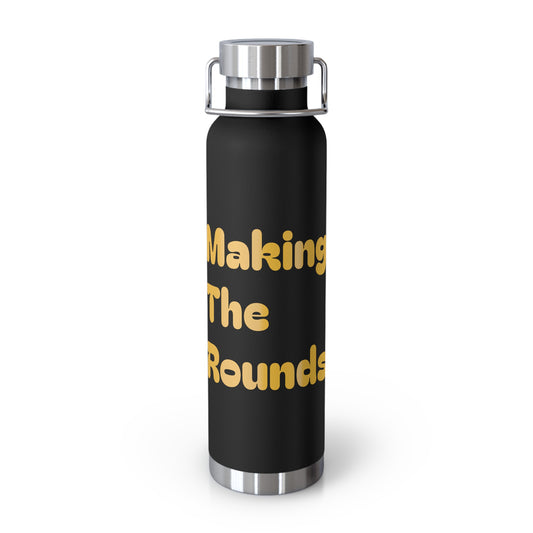 Making The Rounds Yellow Copper Vacuum Insulated Bottle, 22oz