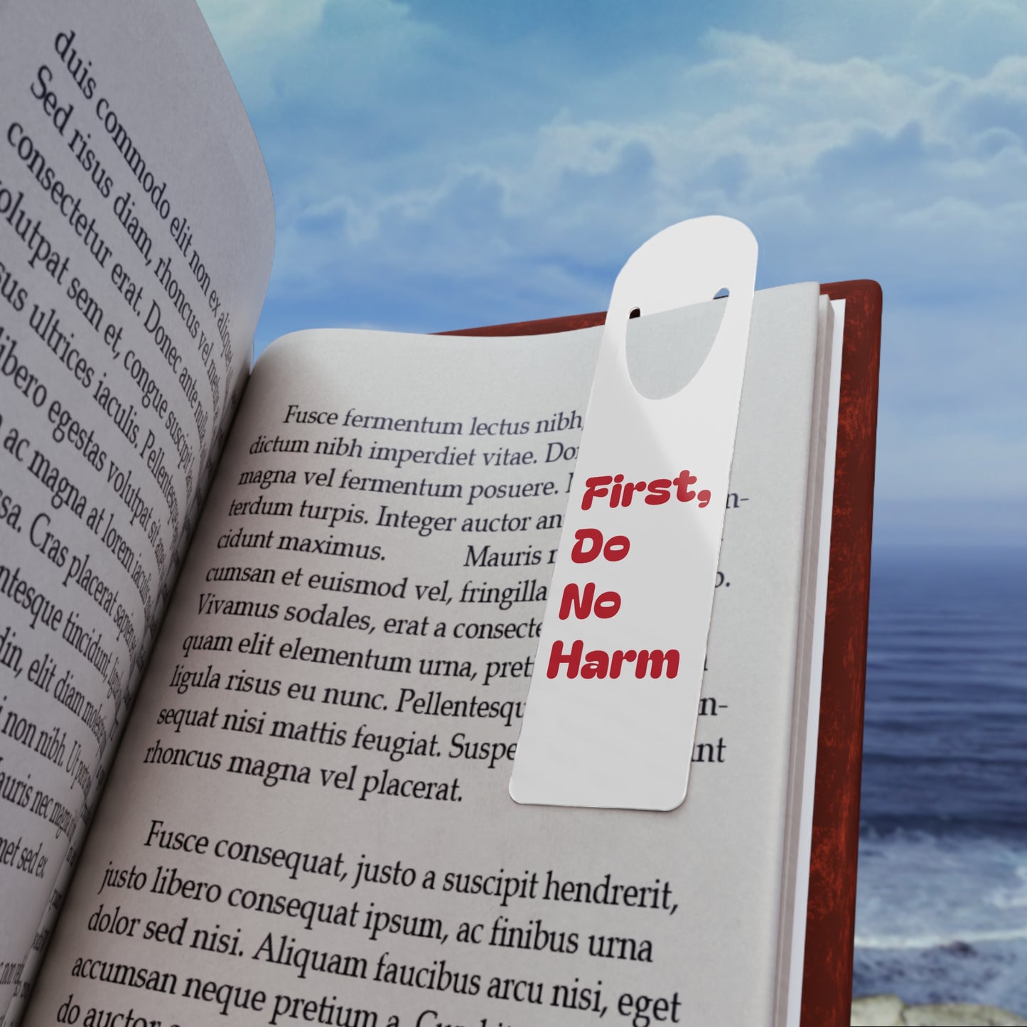 First Do No Harm Red Bookmark