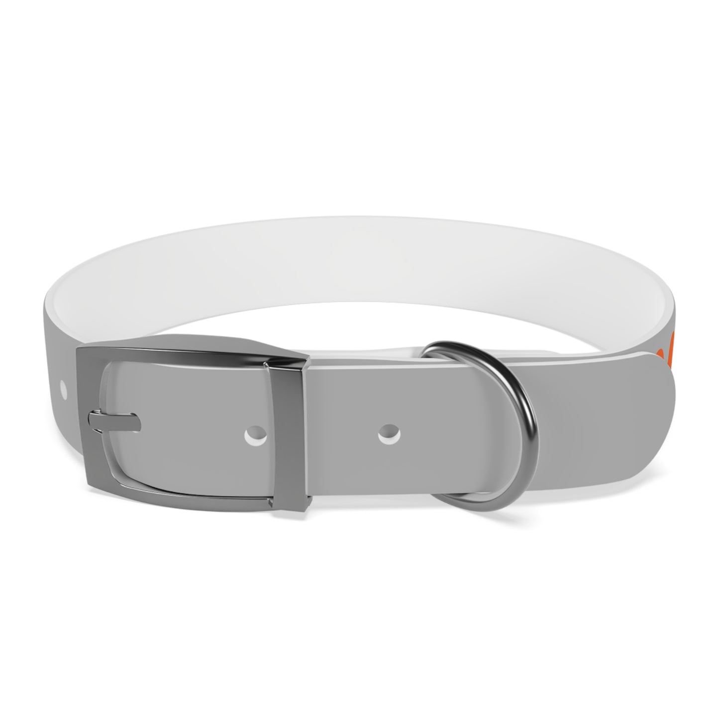 Making The Rounds Grey with Orange Dog Collar